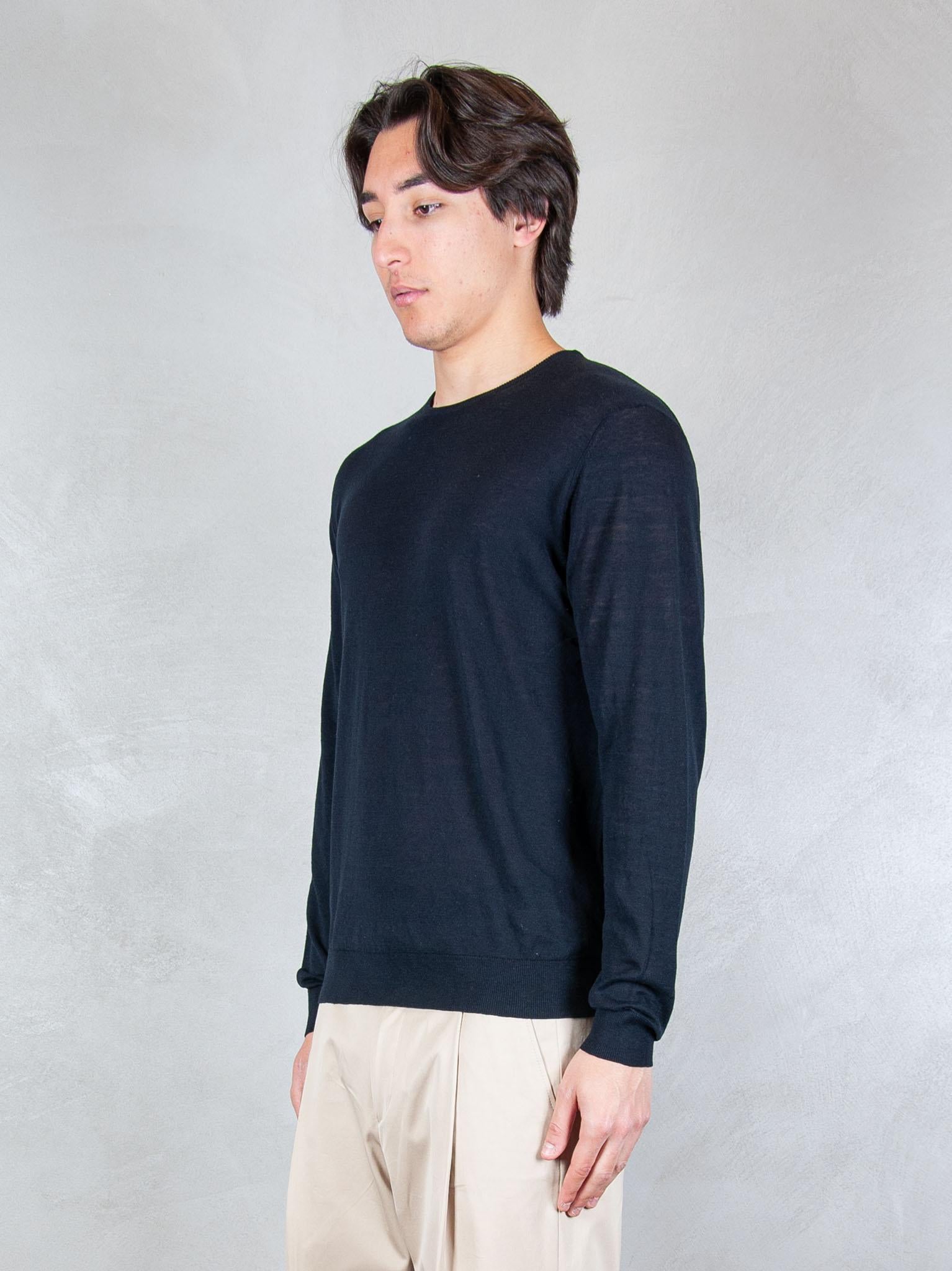 Seinse Maglia Girocollo Cotone e Seta ME3318 BLUE NAVY Seinse 