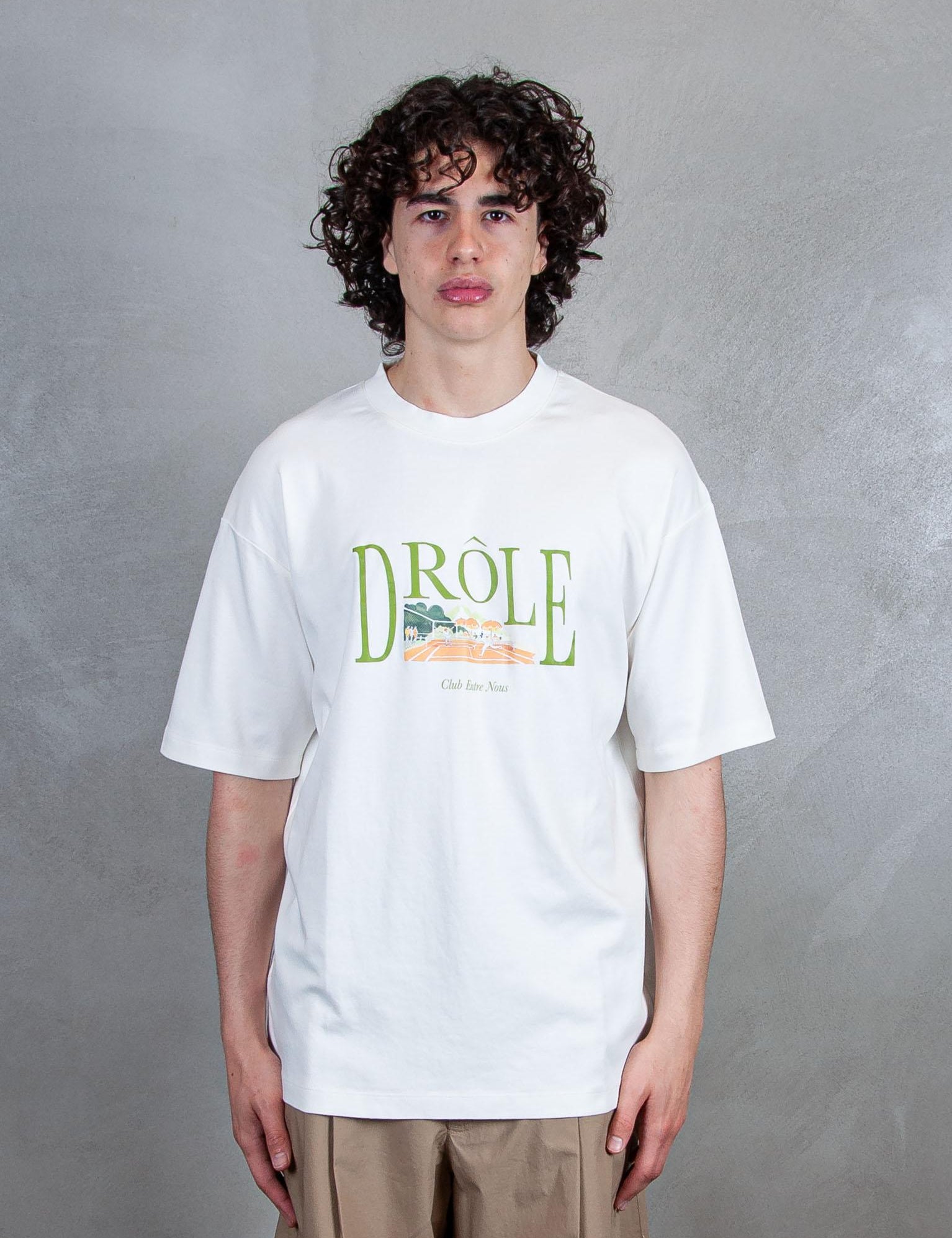 Le T-Shirt Tennis Court G-TS246-CO002 OW Drôle De Monsieur 