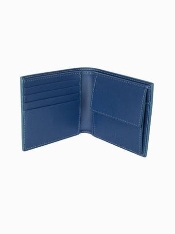 Gallo Portafoglio piccolo con portamonete uomo pelle martellata blu righe multicolor AP515787 32648 Gallo 