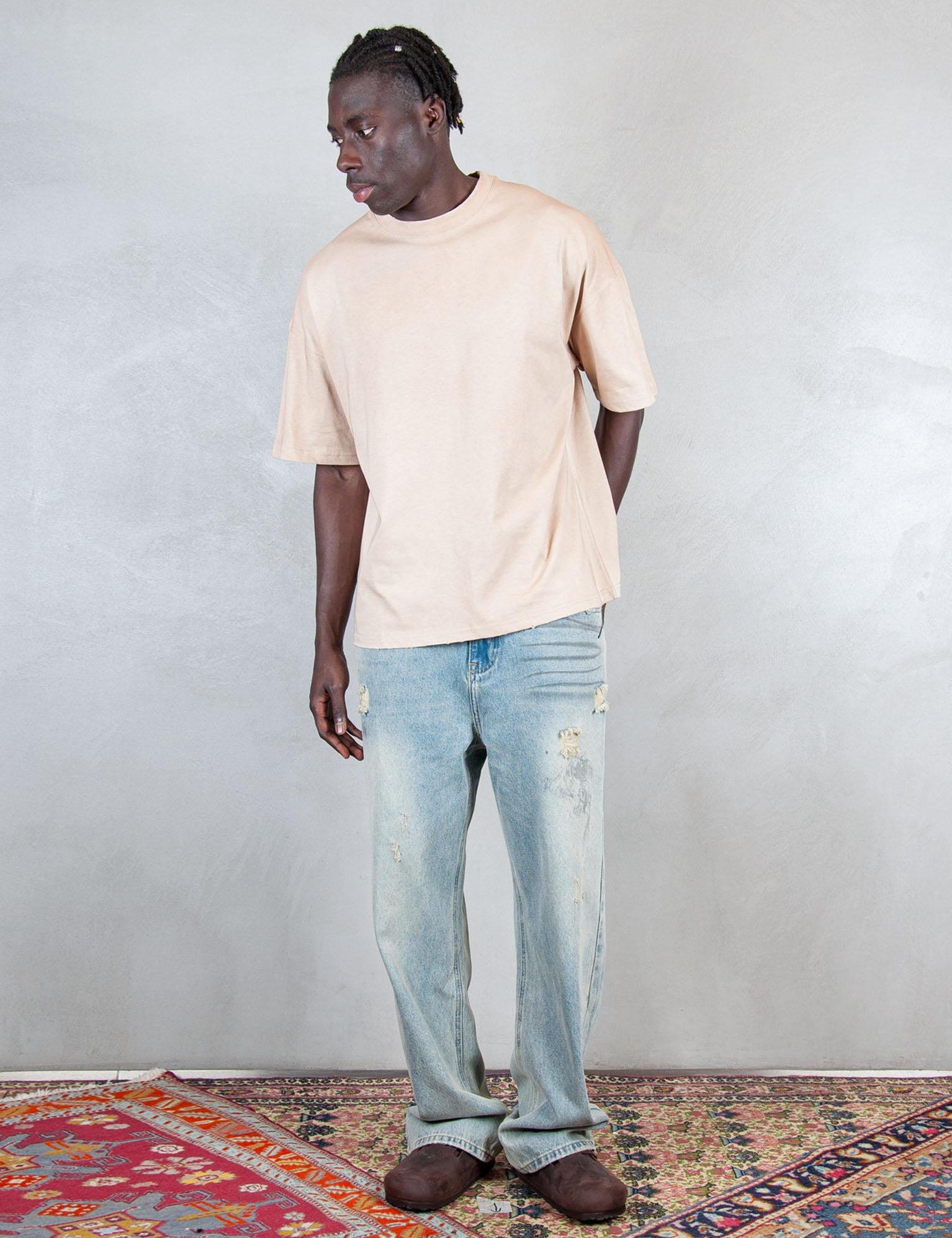 >Vintage Wash Boxy VINTAGE WASH BOXY SAND Hi Five 