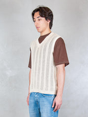 Seinse Maglia <BR/>Gilet Scollo V ME3254 OFF WHITE Seinse 