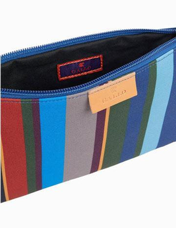>Bustina contemporary unisex blu righe multicolor AP507888 32648 Gallo 