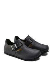 Birkenstock <BR/>London LONDON OILED LTHR-BLACK Birkenstock 