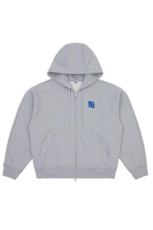 Ader Error Felpa Semi Oversized Zipped Hoodie BM42FYHD0401 GR-GREY Ader Error 