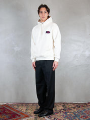 Parra Felpa <BR/>Circled Script Logo hooded 54430 OFF WHITE Parra 