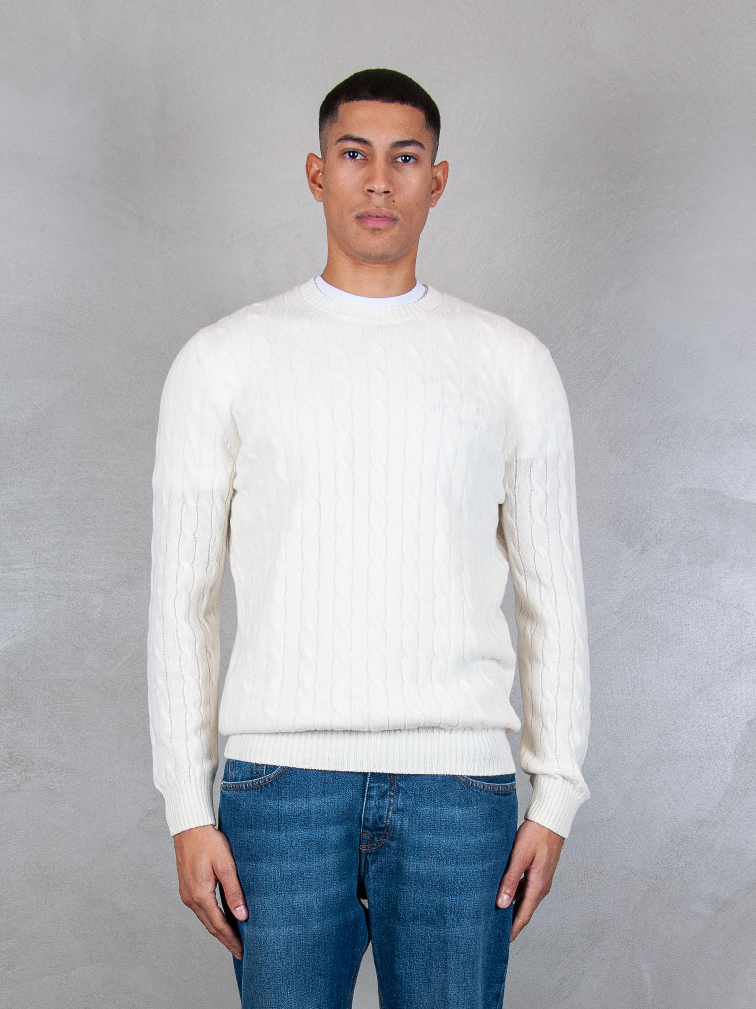 Luigi Gentile Maglia Girocollo Treccia LG1202 02 Luigi Gentile 