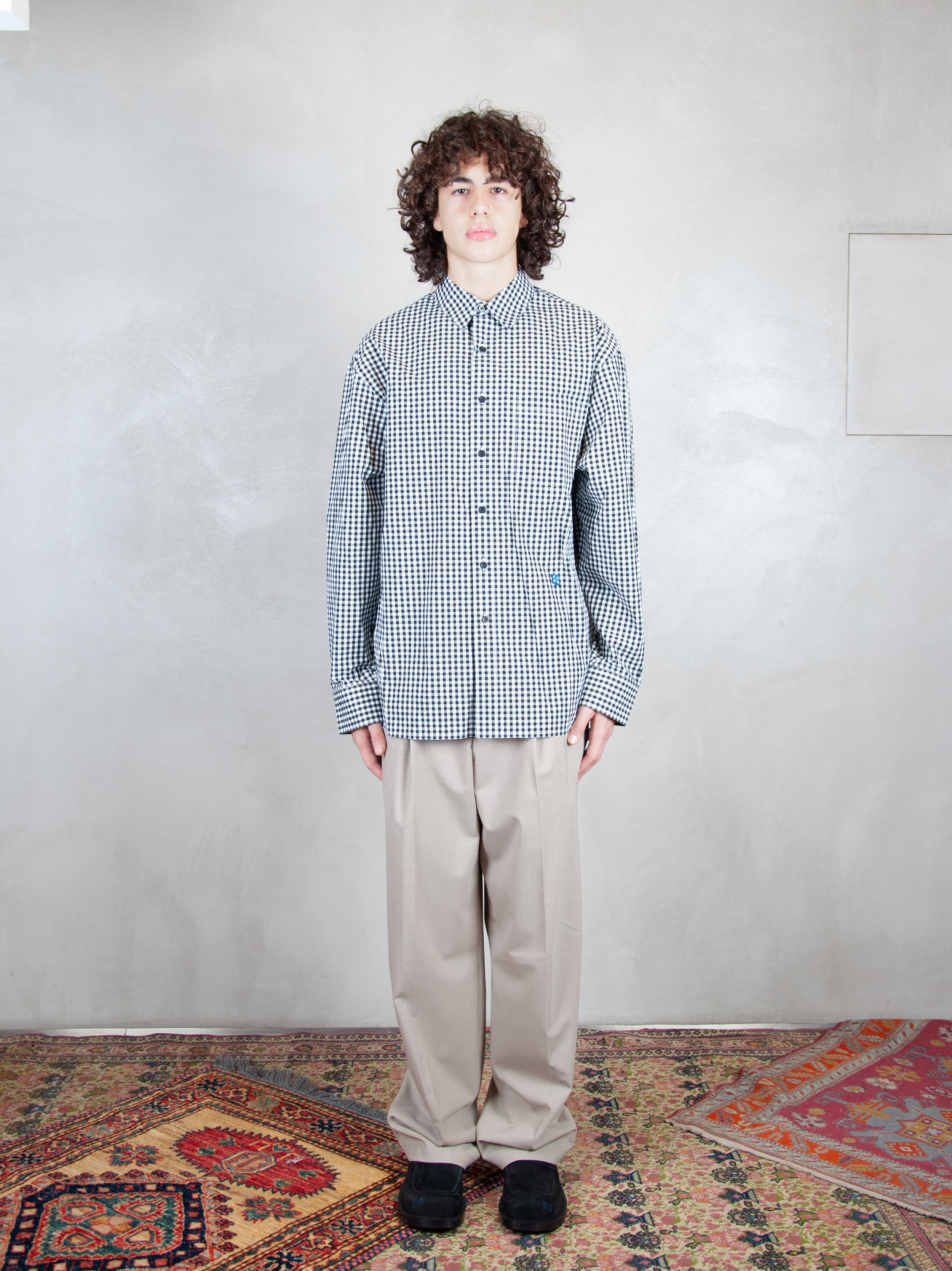 Ader Error Camicia Check Shirt BMSGFYSH0102 BK-NOIR Ader Error 