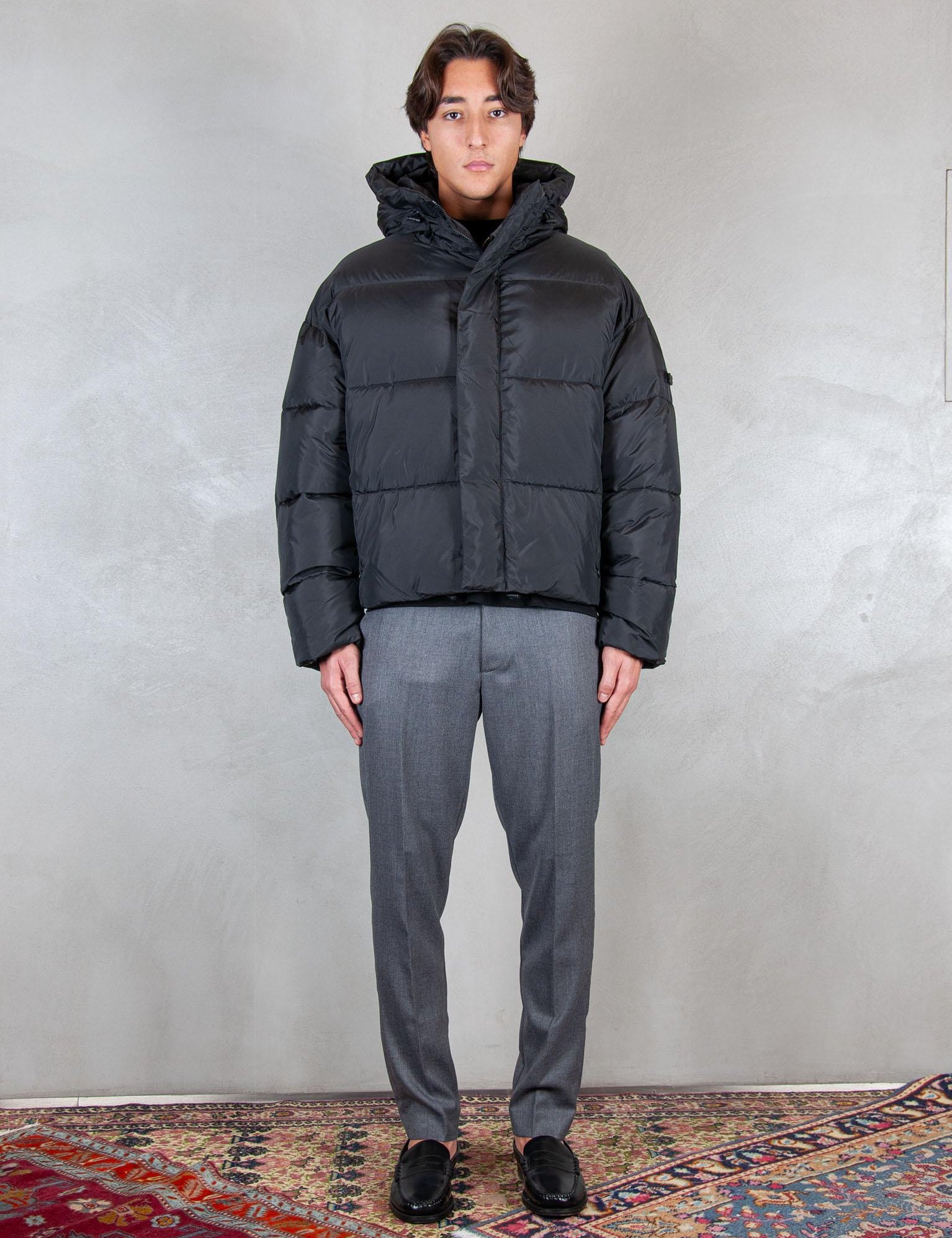 >Puffer Crop GIU3478 NERO I'm Brain 