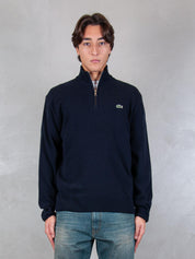 Maglione half zip in lana cardata AH3052 166 Lacoste 