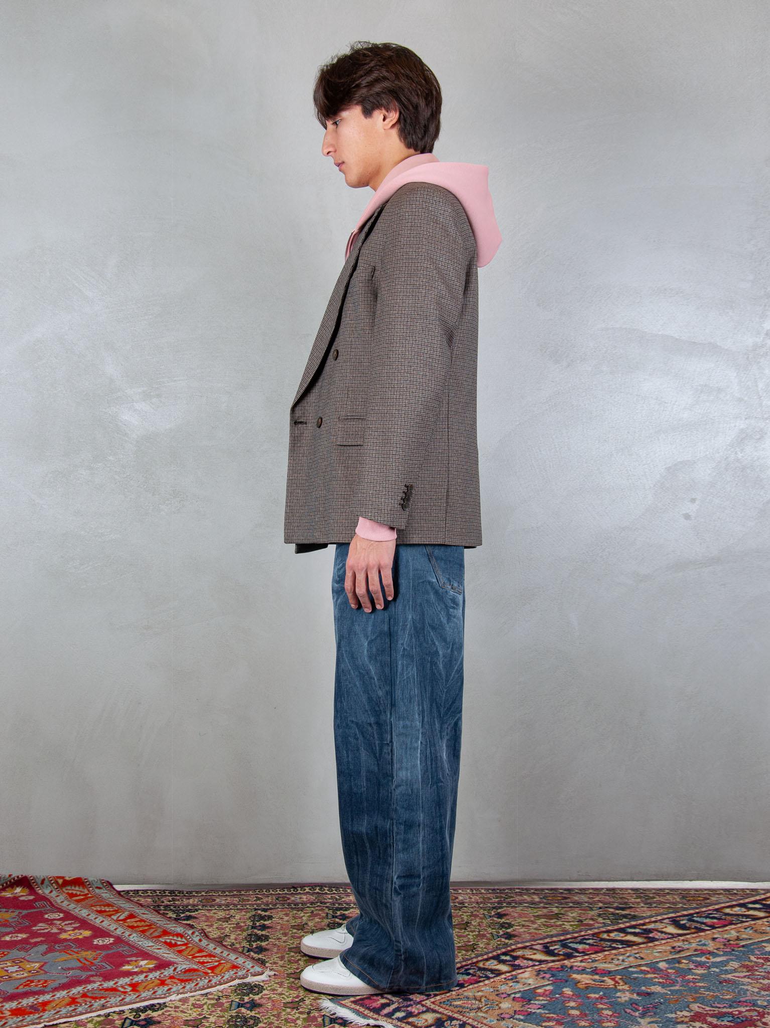 I'M Brian Giacca Oversize Principe di Galles GIA3459 MORO I'm Brain 