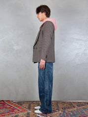 I'M Brian <BR/>Giacca Oversize Principe di Galles GIA3459 MORO I'm Brain 