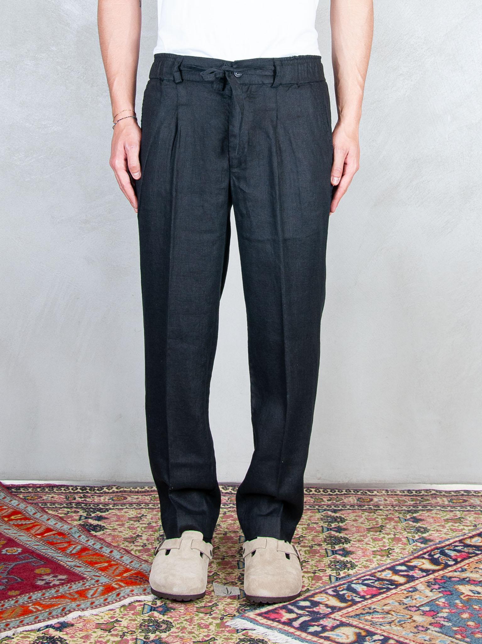 Seinse Pantaloni Coulisse Lino PSE1527 NERO Seinse 