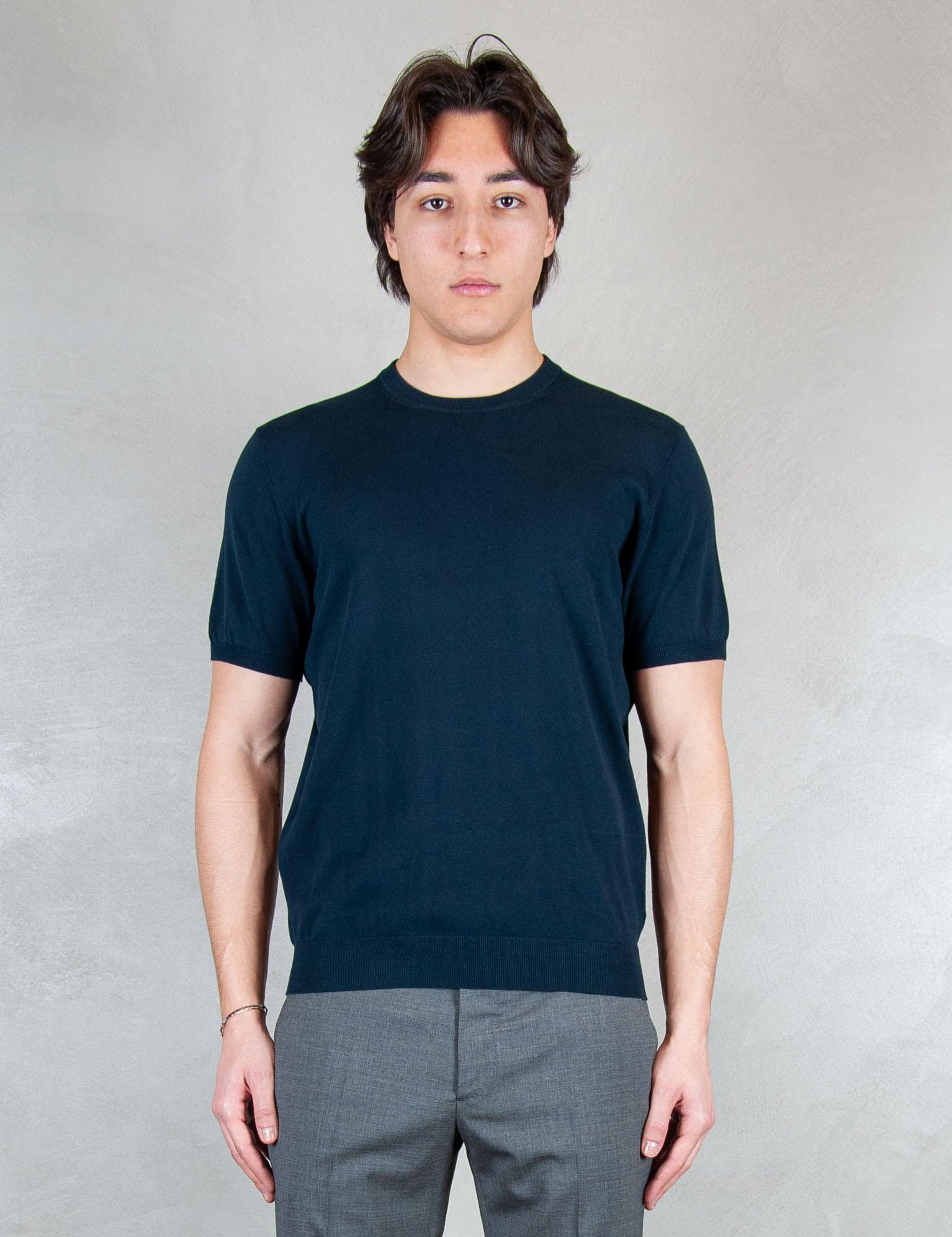 >Tshirt Cotone Crepe DK17003 BLU NOTTE Raphael - Dkt 