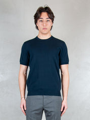 Raphael1966 Maglia <BR/>Tshirt Cotone Crepe DK17003 BLU NOTTE Raphael - Dkt 