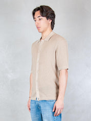 Seinse Maglia <BR/>Camicia Traforata ME3204 BEIGE Seinse 