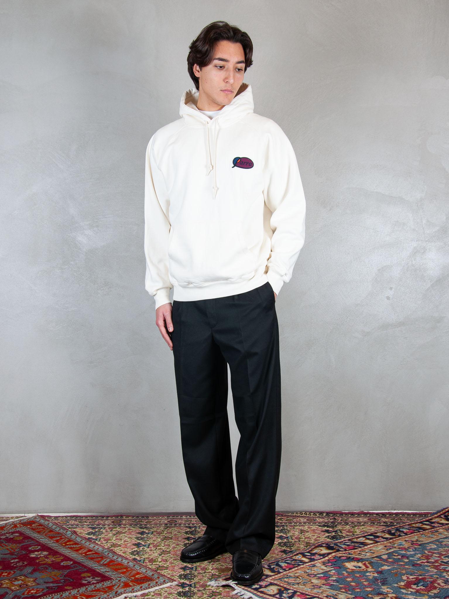 Parra Felpa Circled Script Logo hooded 54430 OFF WHITE Parra 