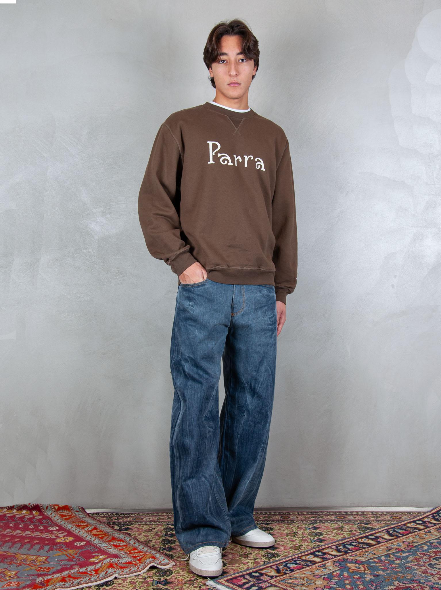Parra Felpa Weird Trad Logo crewneck 54321 BROWN Parra 