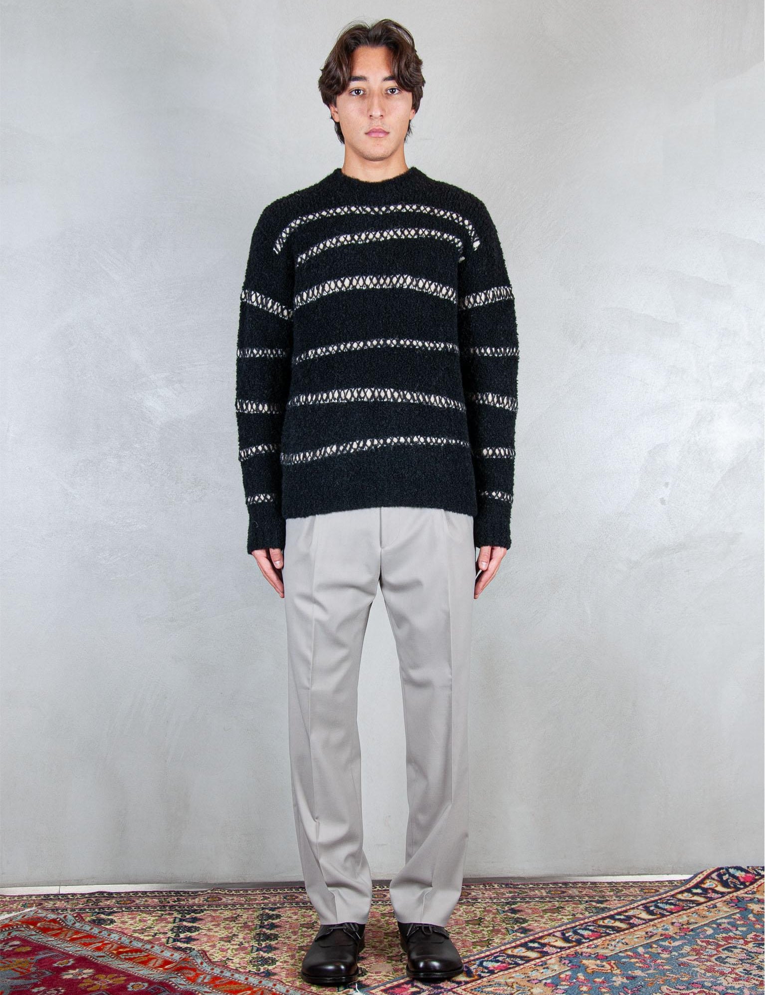 >Maglia girocollo jacquard FU46 03 Atomo Factory 