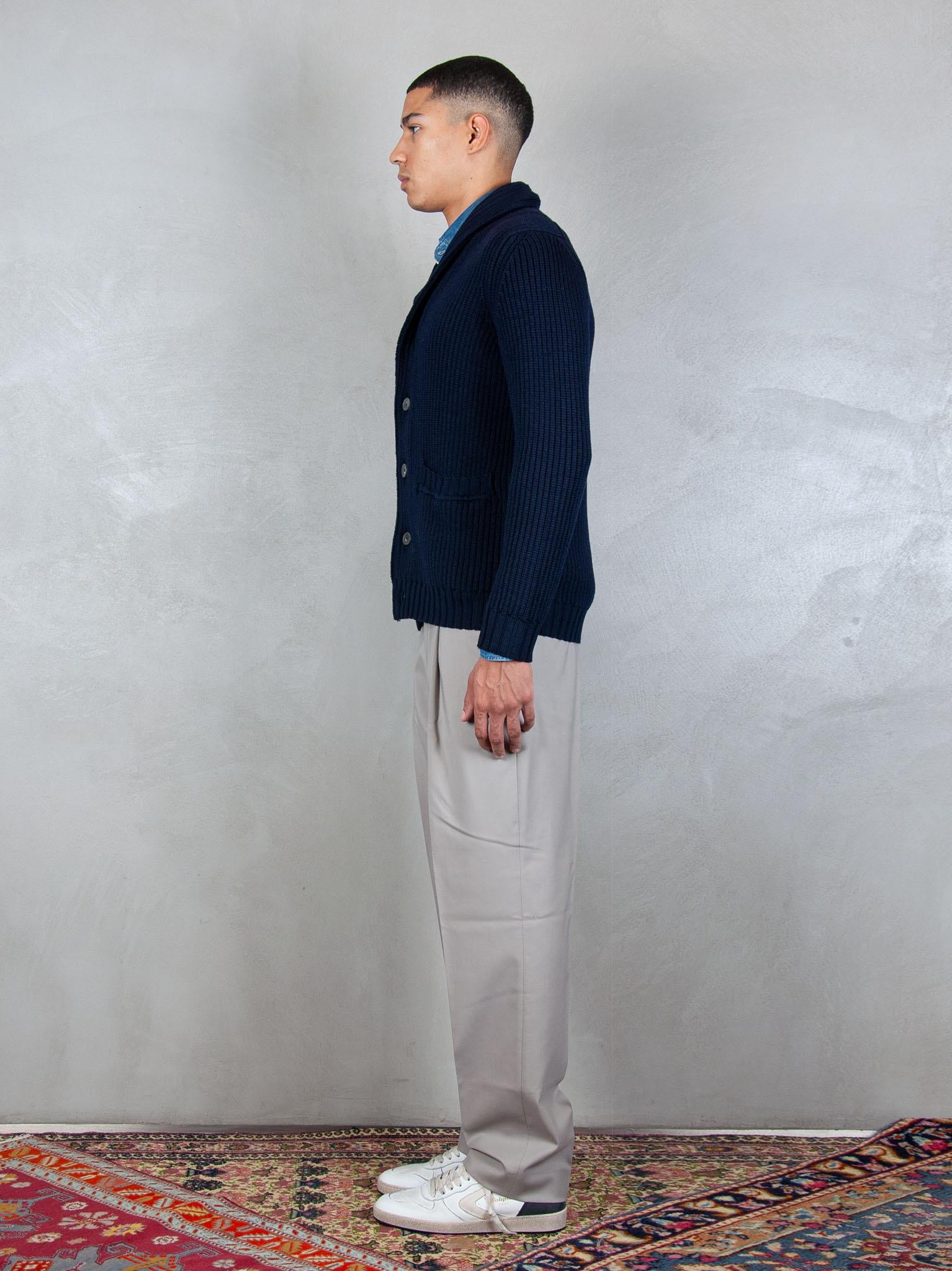 Luigi Gentile Maglia Cardigan Collo Sciallato LG1181 90 Luigi Gentile 