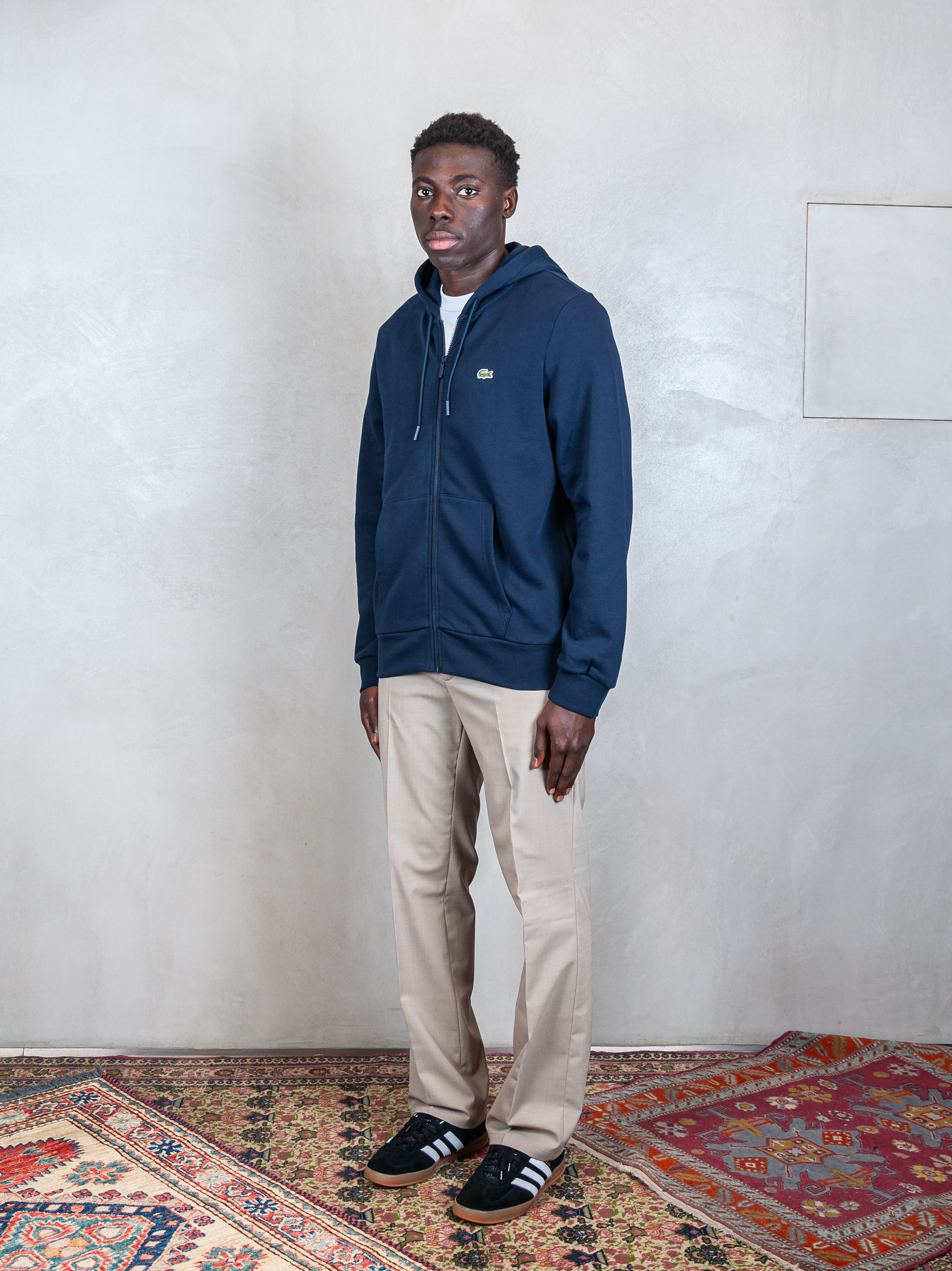 Lacoste Felpa cappuccio con zip SH9626 166 Lacoste 