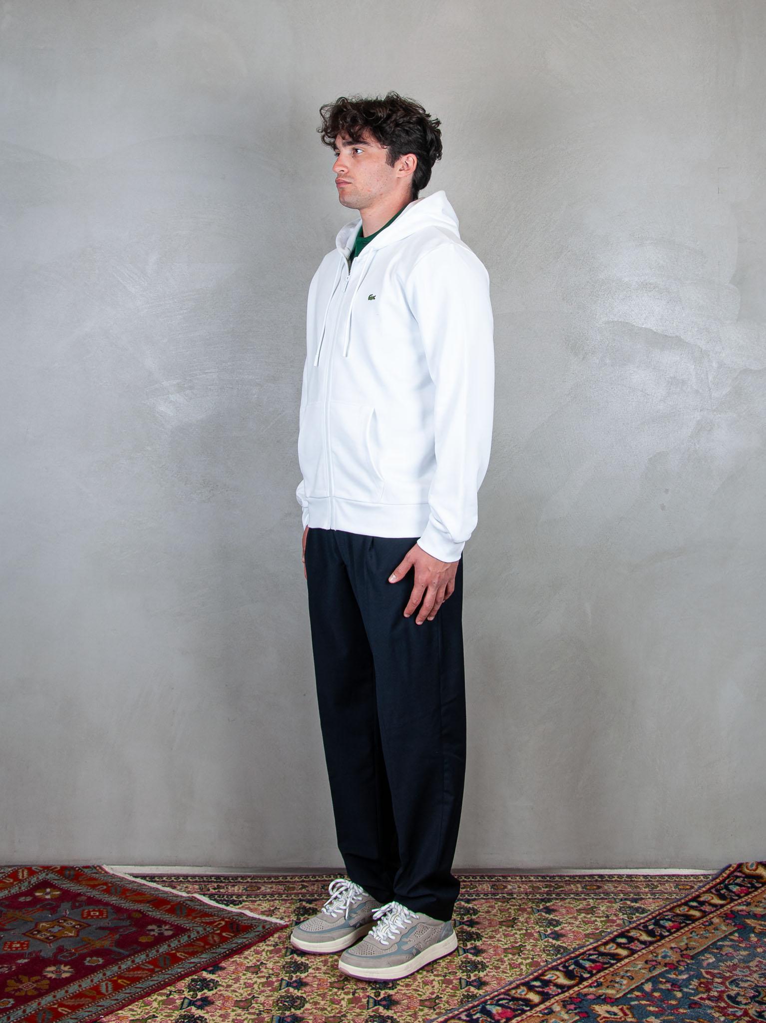 Lacoste Felpa cappuccio con zip SH9809 001 Lacoste 