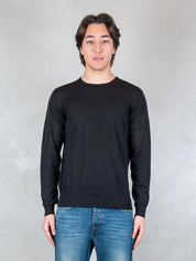 Seinse Maglia <BR/>Girocollo Cotone e Seta ME3318 NERO Seinse 