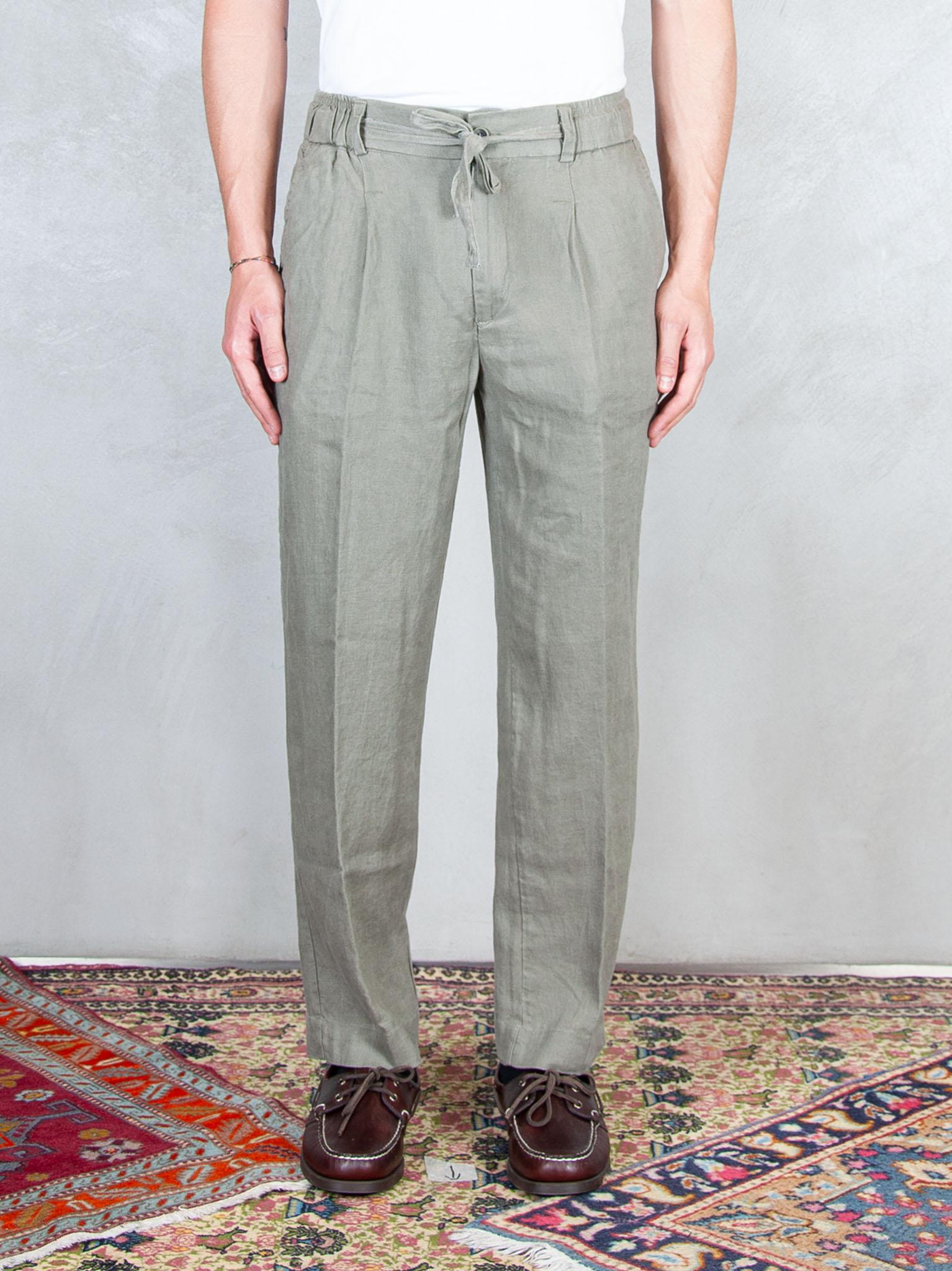 Seinse Pantaloni Coulisse Lino PSE1527 MILITARE Seinse 