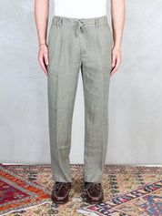 Seinse Pantaloni <BR/>Coulisse Lino PSE1527 MILITARE Seinse 