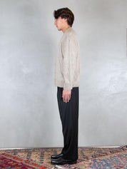 Maglia cardigan rotture MA3417 BEIGE I'm Brain 