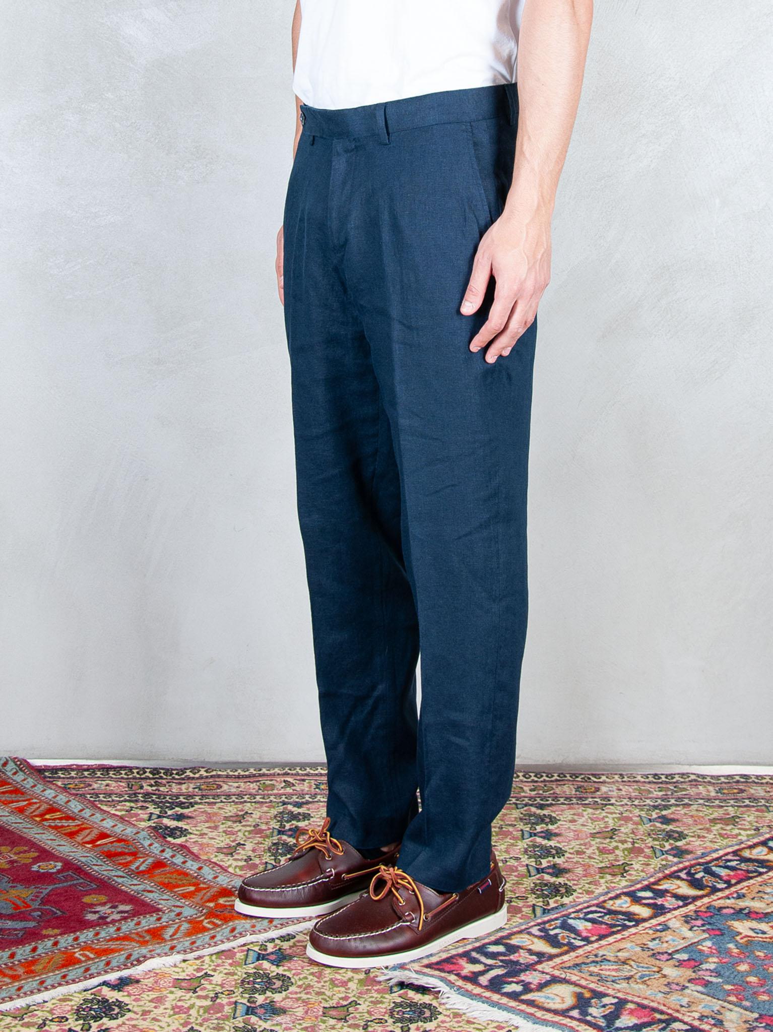 Seinse Pantaloni Lino PSE1523 BLUE NAVY Seinse 
