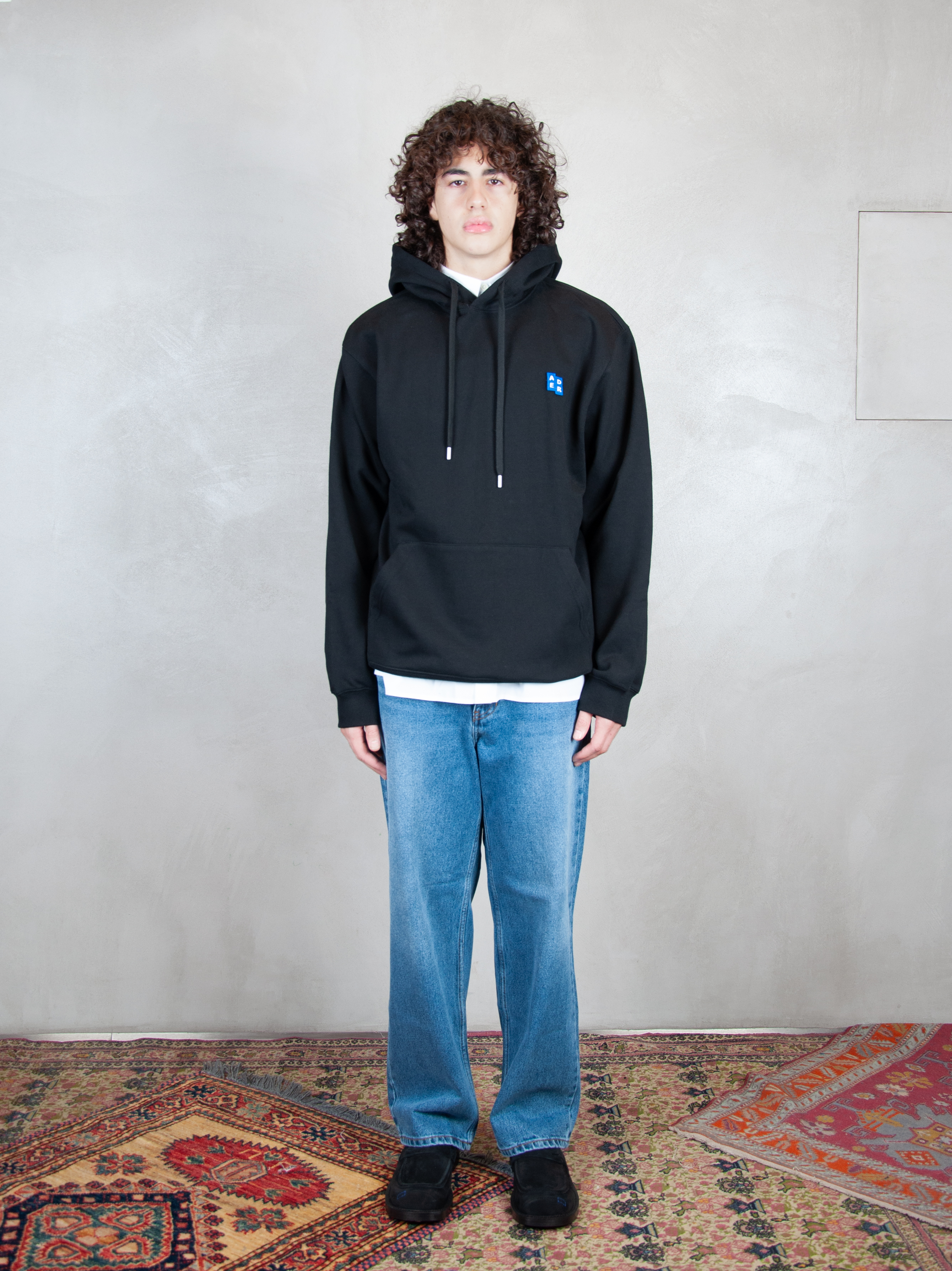 Ader Error Felpa Semi Oversized Hoodie BMSGFYHD0101 BK-NOIR Ader Error 