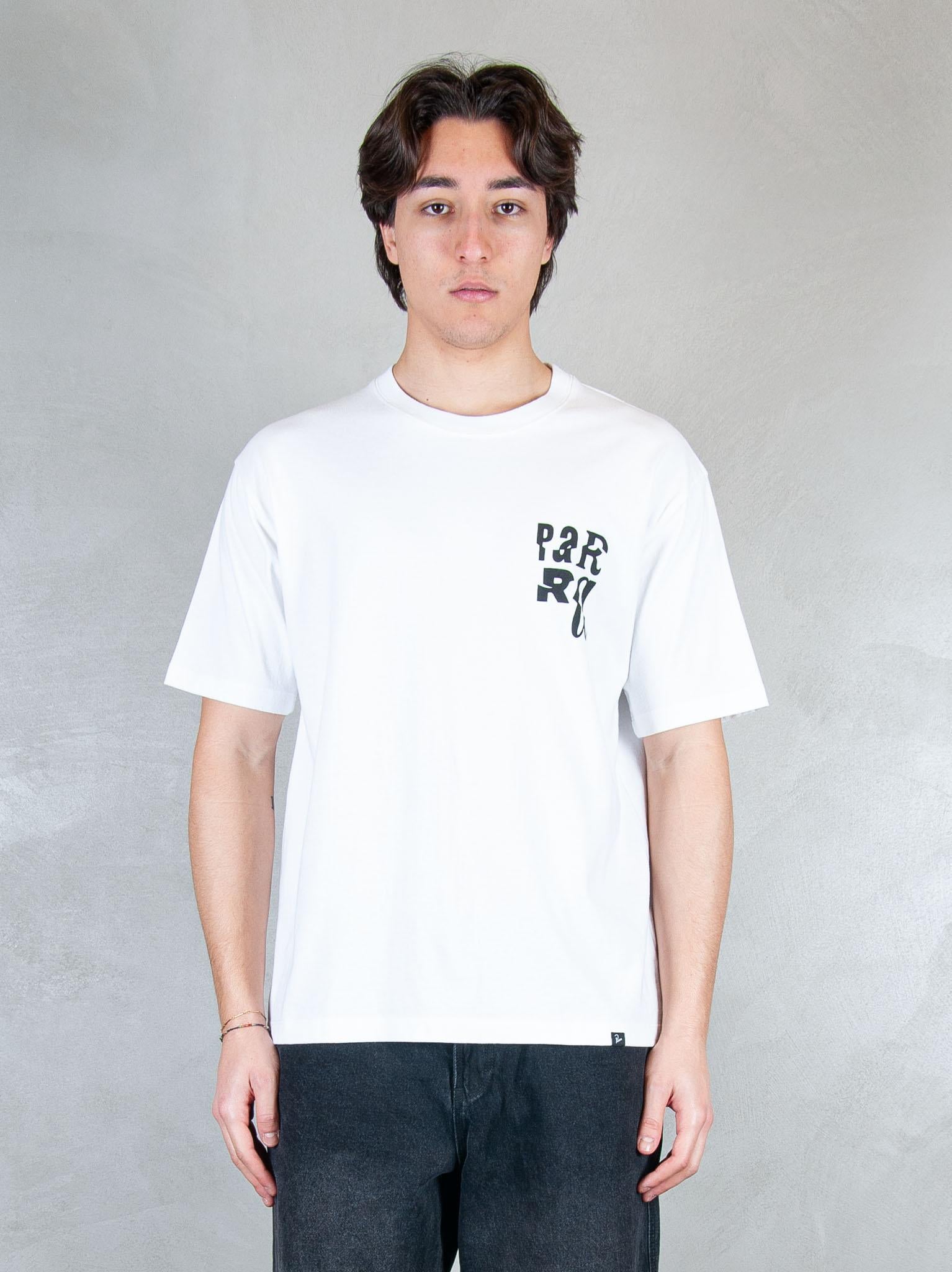 Parra T-shirt Why Are You Here 55155 WHITE Parra 