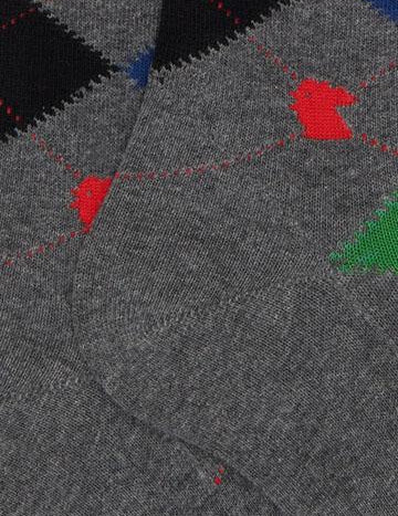 Calze lunghe uomo cotone grigio fantasia intarsio AP511567 30721 Gallo 
