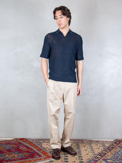 Seinse Maglia <BR/>Polo Capri Traforata ME3203 BLUE NAVY Seinse 