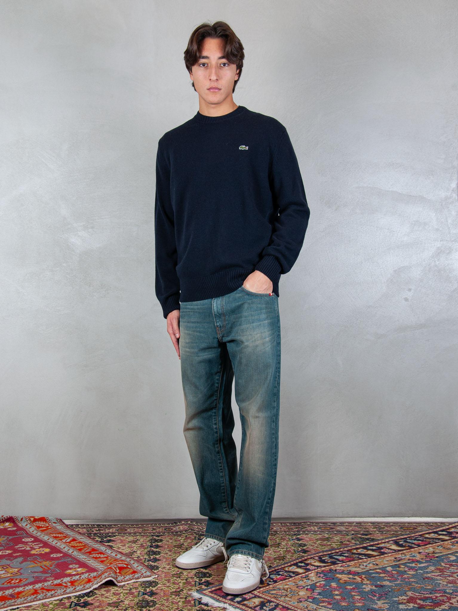 Lacoste Maglia girocollo in lana cardata AH2916 166 Lacoste 