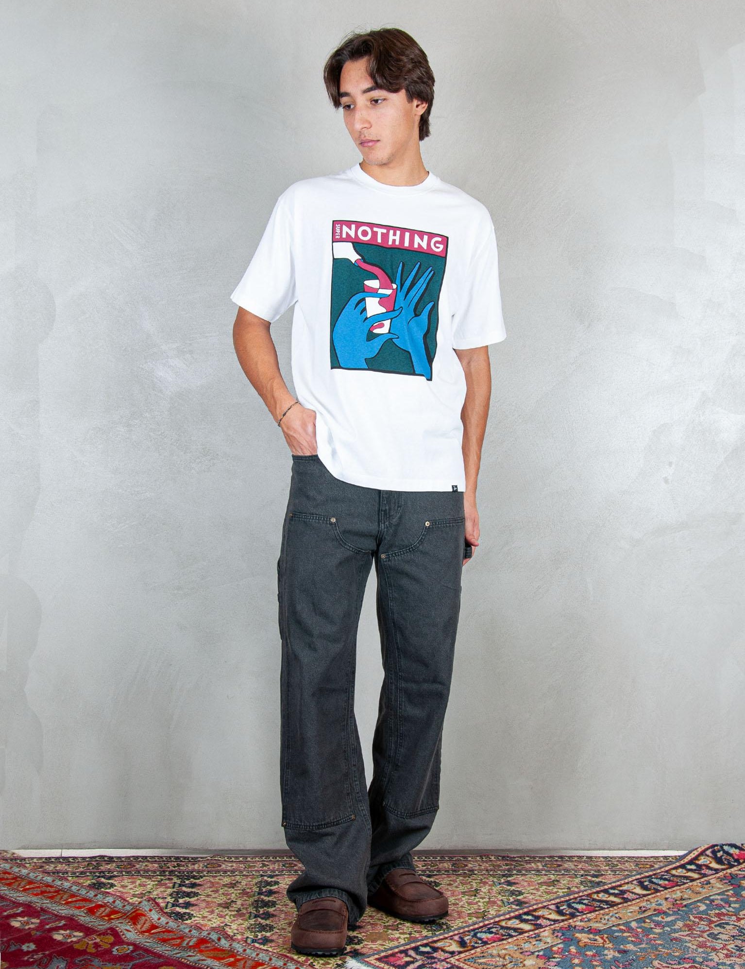 >Super Nothing tee 54100 WHITE Parra 