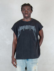 Acupuncture T-shirt   <BR/>Studded Metal STUDDED METAL S/L WASHED BLACK Acupuncture 