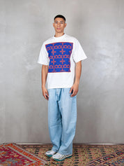 TTT T-Shirt <BR/>Dashed Line tee 13TS003 WHITE TTT 