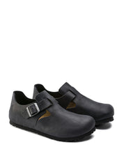 Birkenstock <BR/>London LONDON OILED LTHR-BLACK Birkenstock 