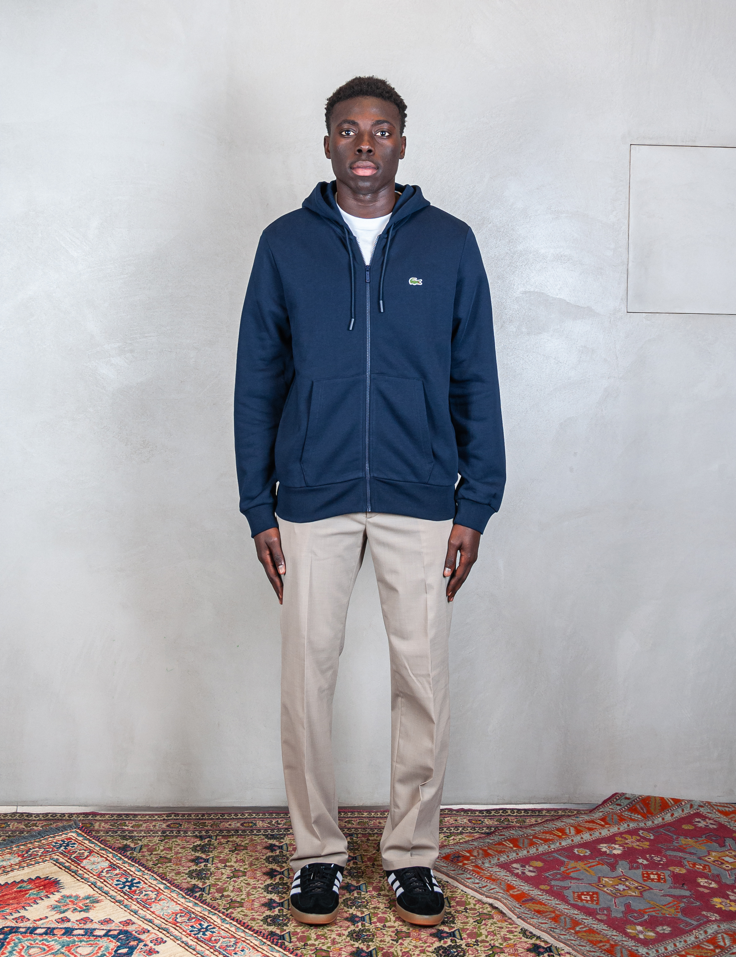 >Felpa cappuccio con zip SH9626 166 Lacoste 