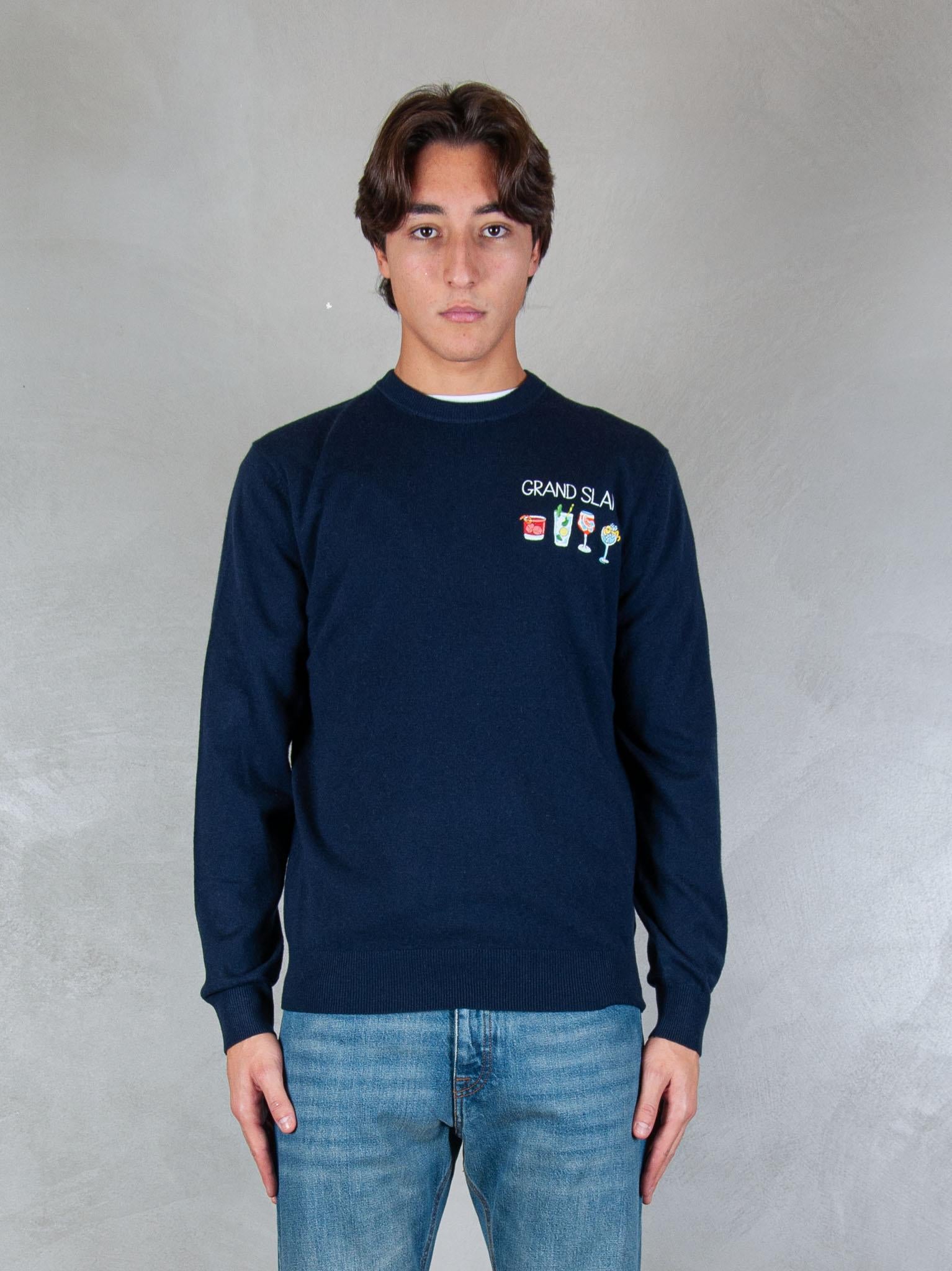 MC2 Saint Barth maglia Heron embroyed wool HER0024 03491I MC2 St Barth 