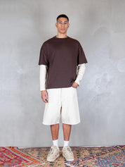 Drôle De Monsieur Bermuda <BR/>Le Short Baggy Écru G-BS147-CO188 OW Drôle De Monsieur 