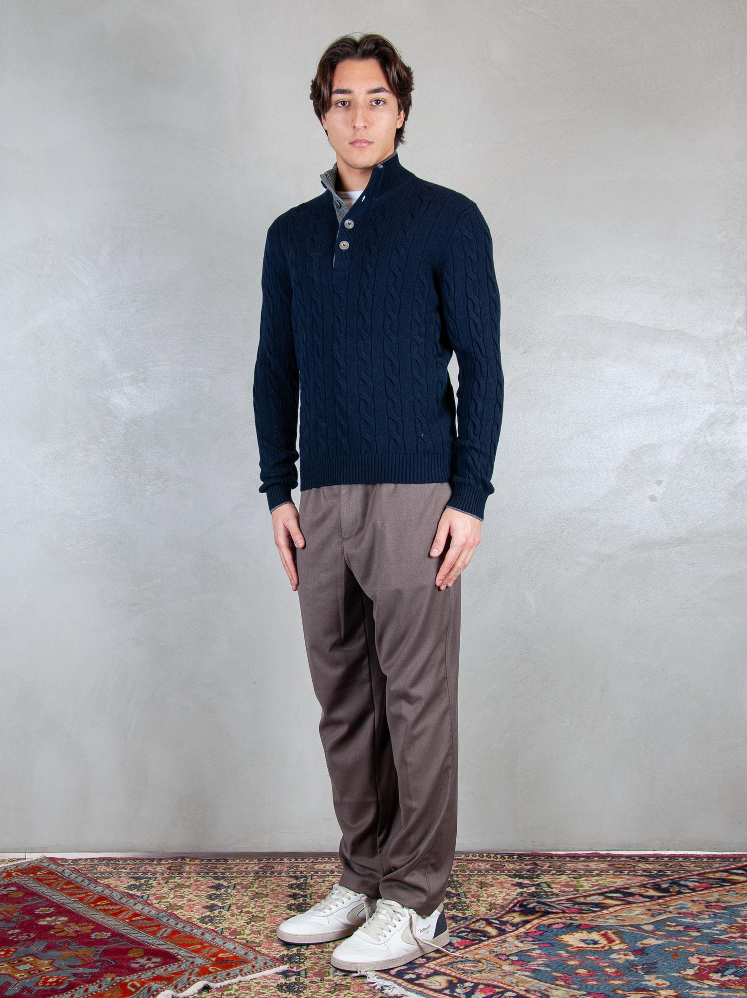 Raphael1966 Maglia Lupetto bottoni treccia 23151-19672 598 Raphael - Grnsas 