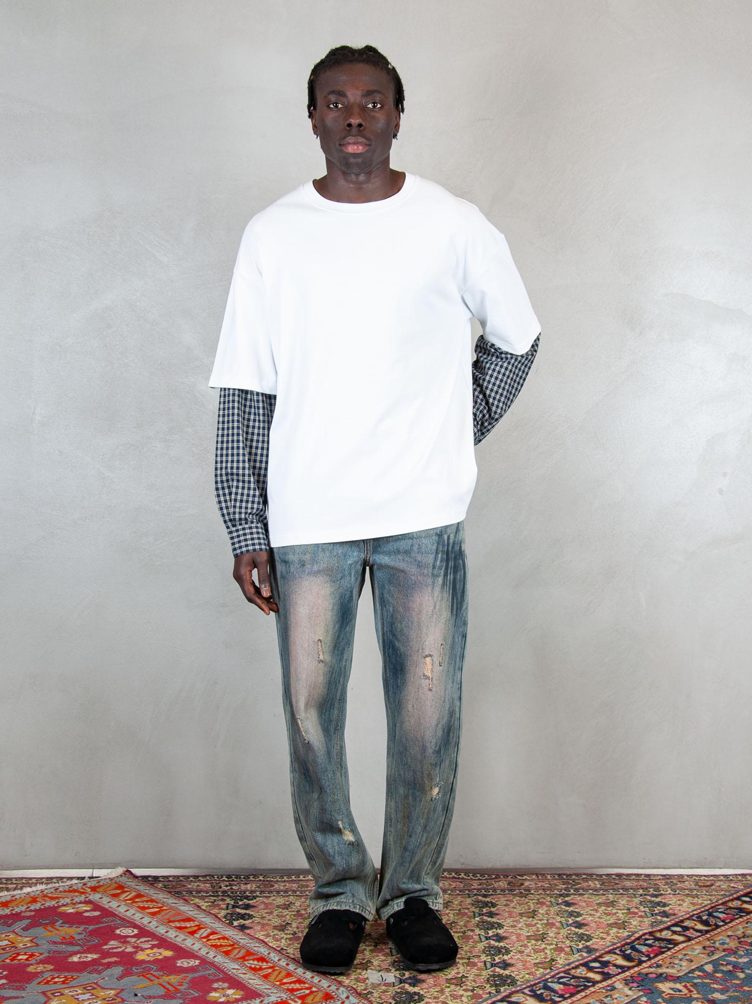Acupuncture T-shirt Layered Long T1 LAYERED LONG T1 EGG WHITE Acupuncture 