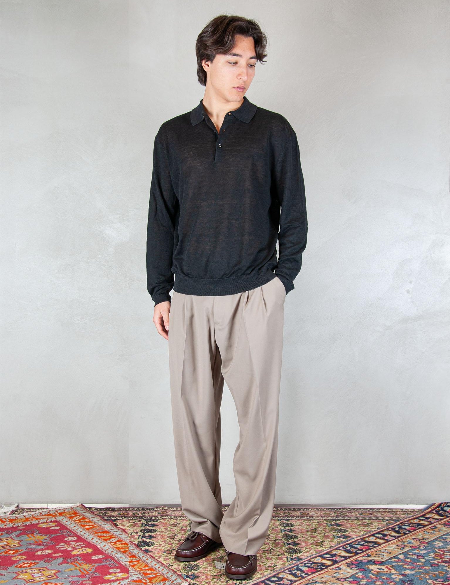 >Pantalone Loose 2 pinces PA3680 TAUPE I'm Brian 
