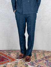 Seinse Pantaloni <BR/>Lino PSE1523 BLUE NAVY Seinse 
