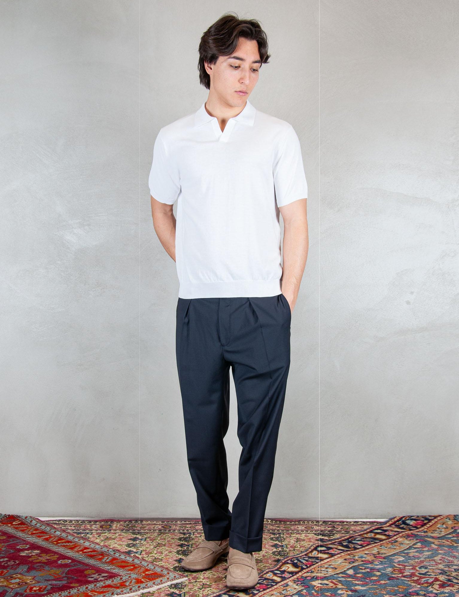 >Polo Capri Cotone Crepe DK17008 BIANCO Raphael - Dkt 